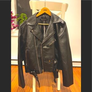 Faux leather jacket, NWT never worn